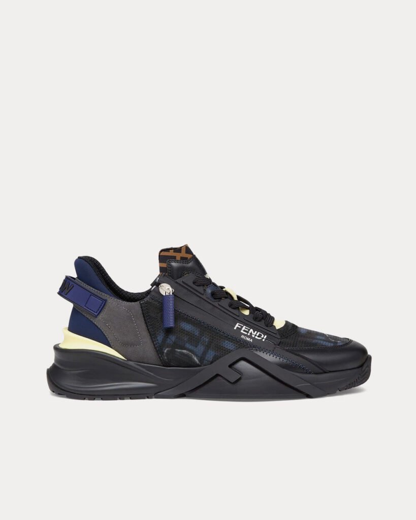 Baskets noires Fendi Flow à enfiler