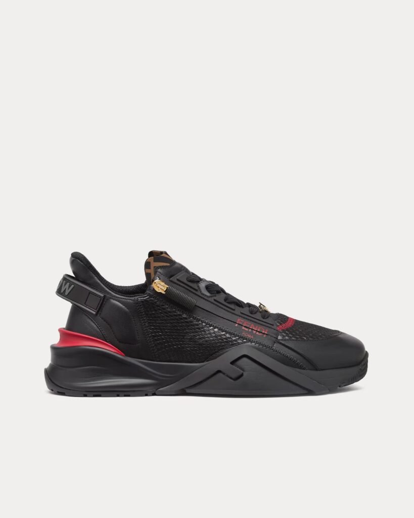 Baskets basses noires Ayers de Fendi Eyes Flow pour le Nouvel An lunaire