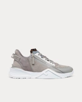 Baskets basses Fendi Flow en tissu gris