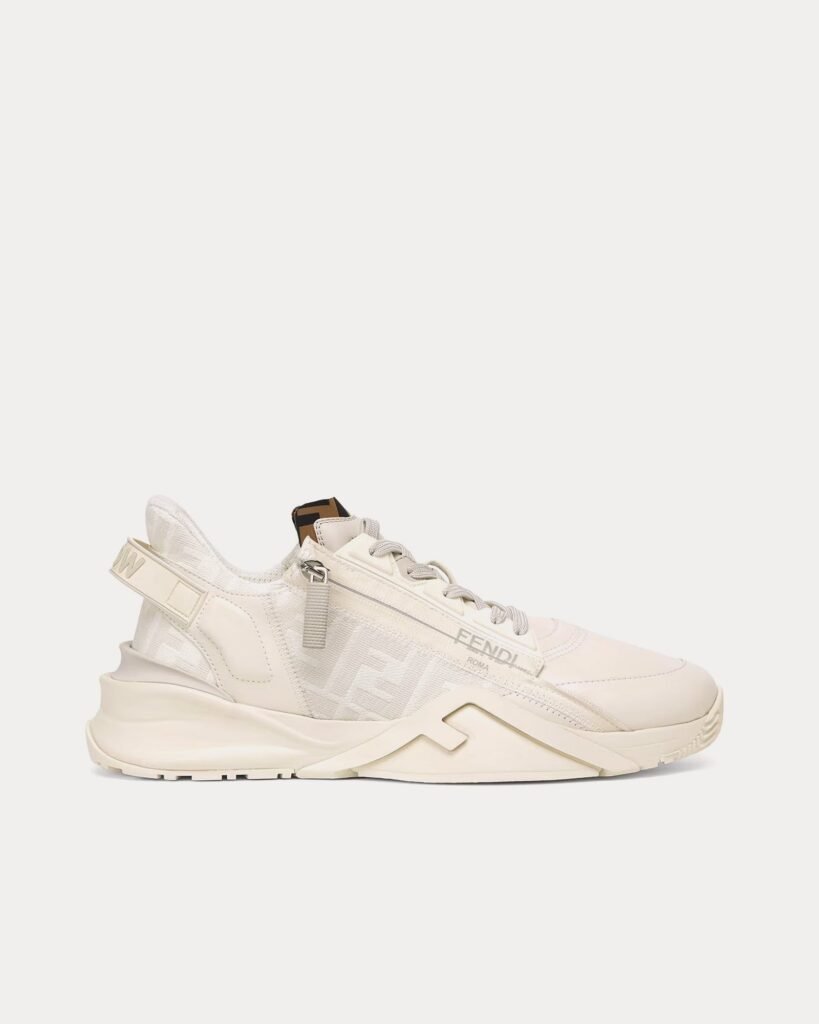 Baskets basses blanches en cuir Flow Fendi by Marc Jacobs