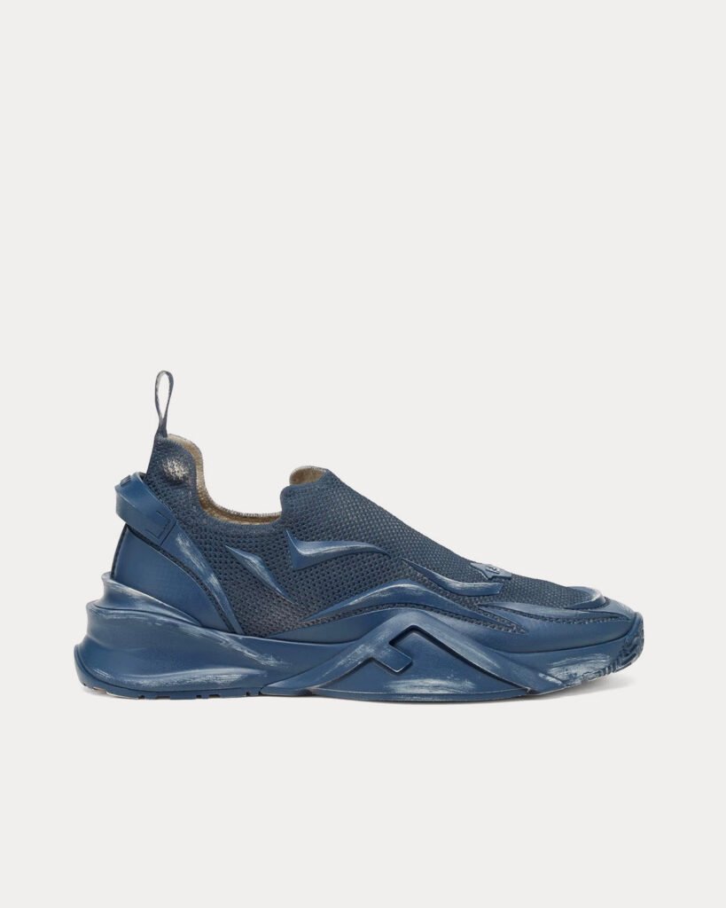 Baskets Fendi Flow Mesh bleues à enfiler