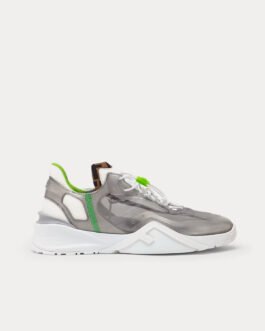 Baskets basses Fendi Flow en nylon gris