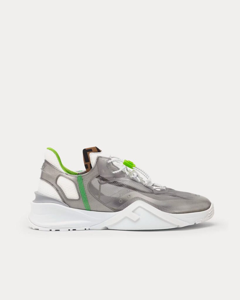 Baskets basses Fendi Flow en nylon gris