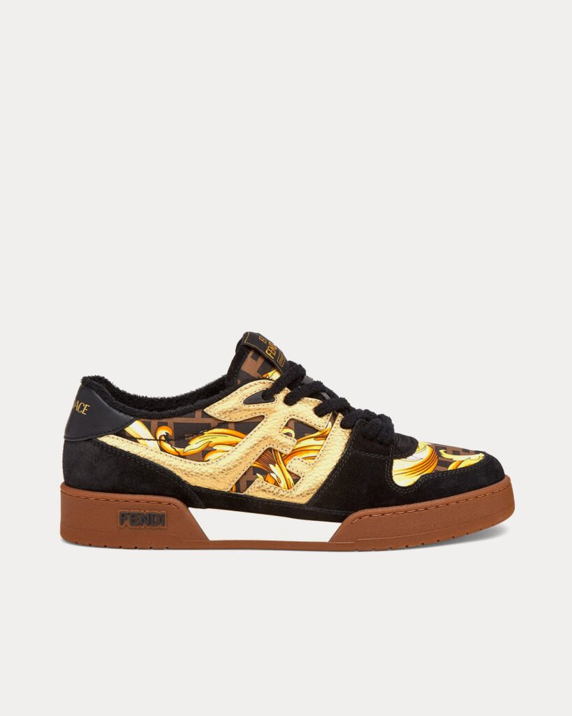 Baskets basses noires Fendi Match Fendace