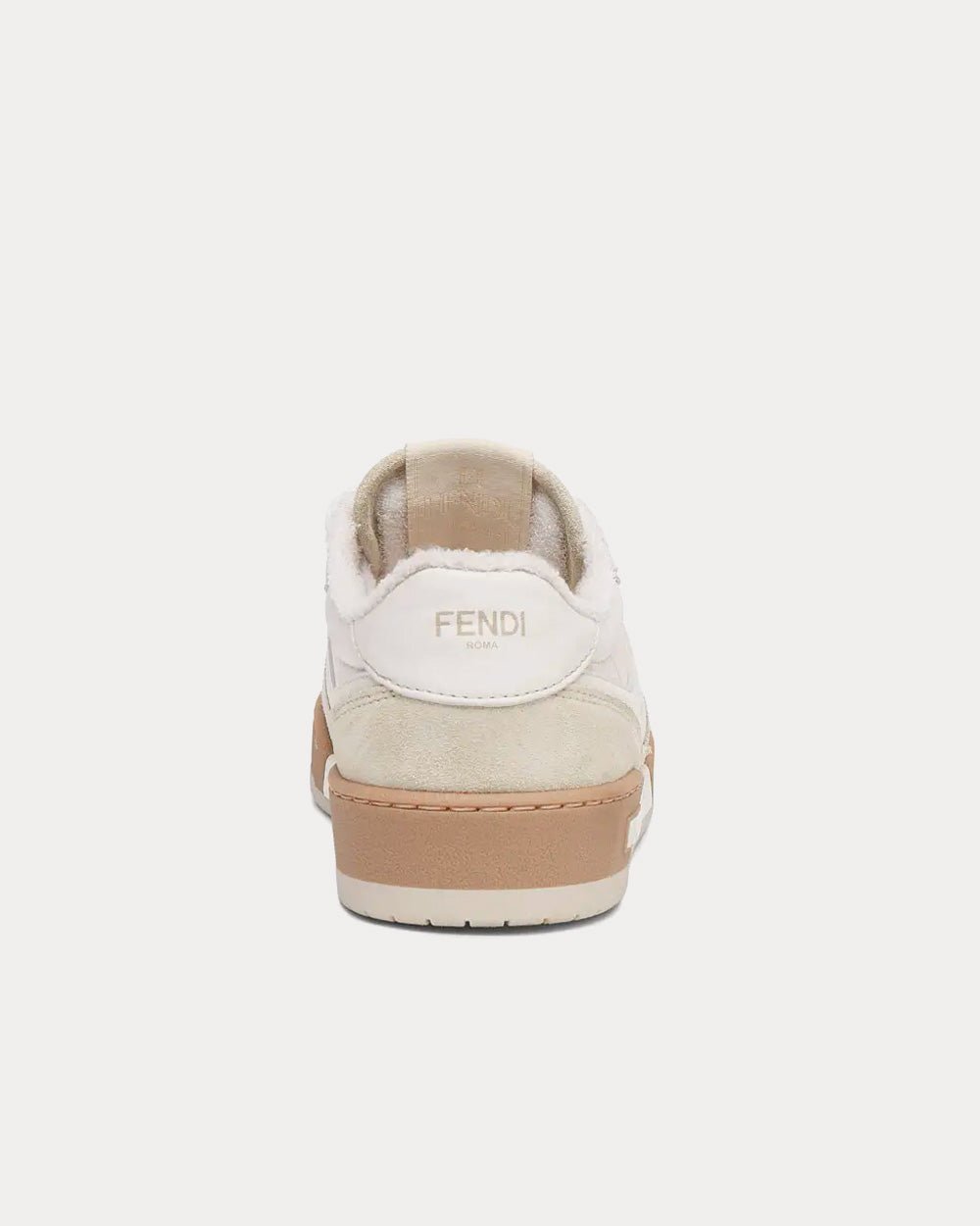 Baskets basses Fendi Match en daim blanc – Image 4
