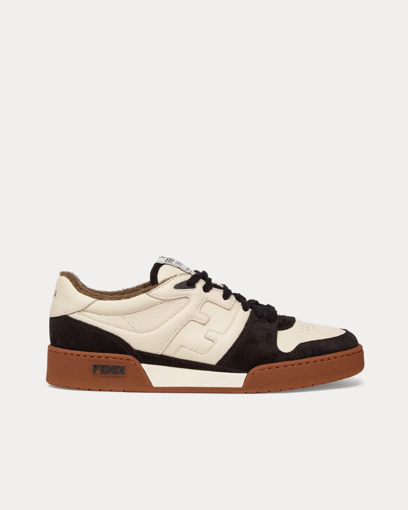 Baskets basses Fendi Match en daim noir