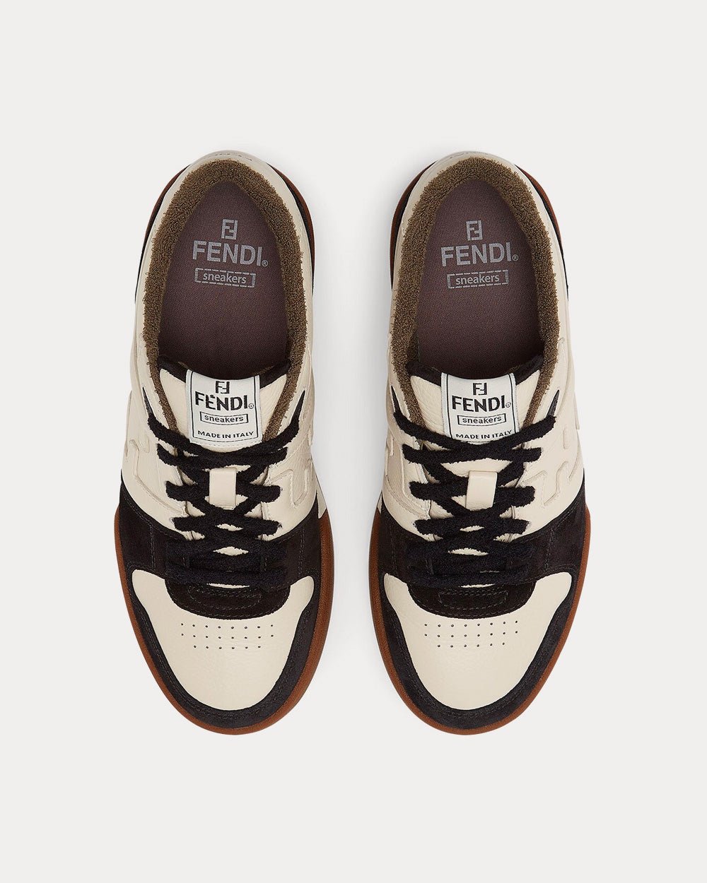 Baskets basses Fendi Match en daim noir – Image 2