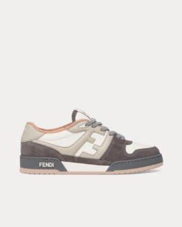 Baskets basses Fendi Match en daim gris