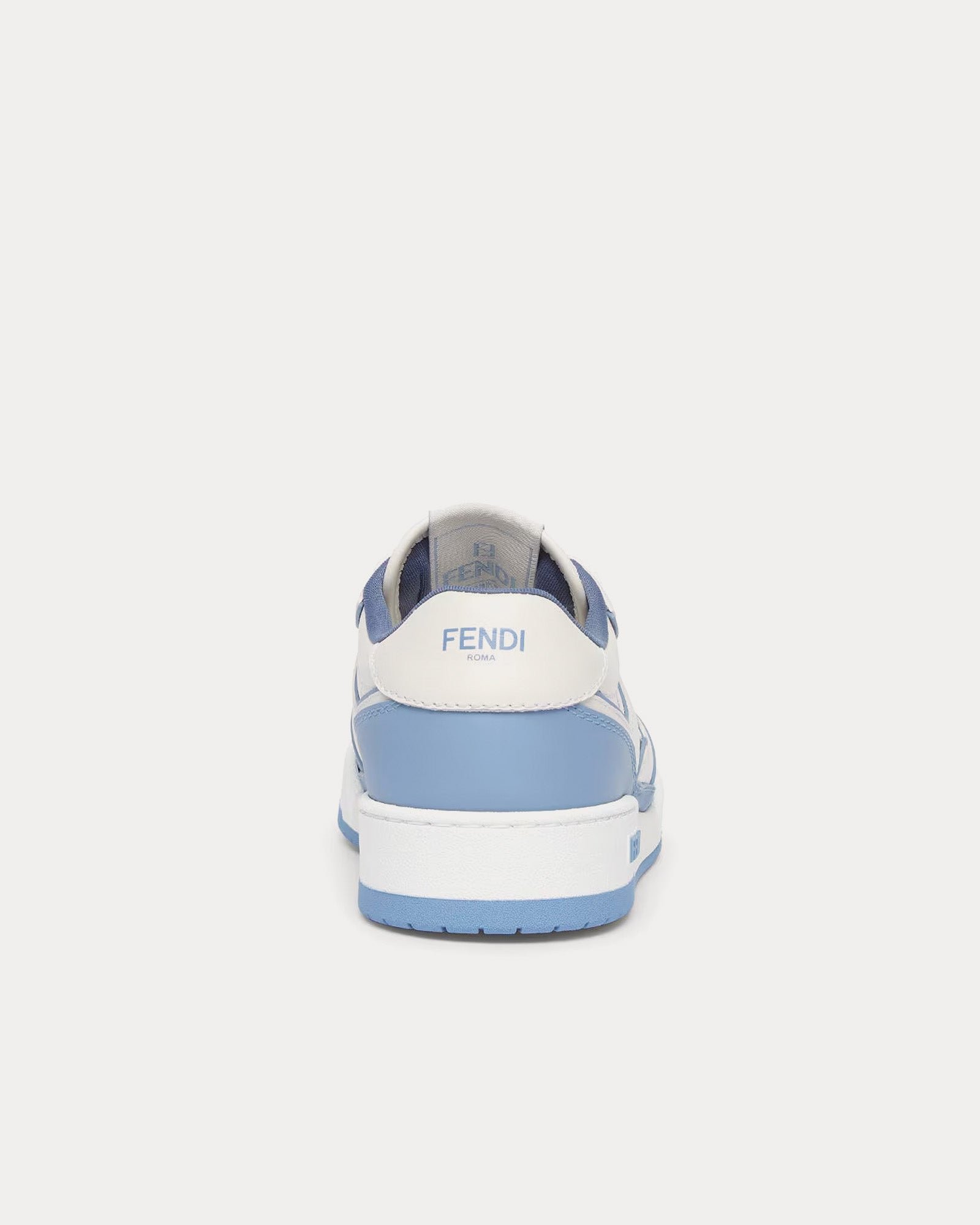 Baskets basses Fendi Match en cuir bleu clair – Image 3