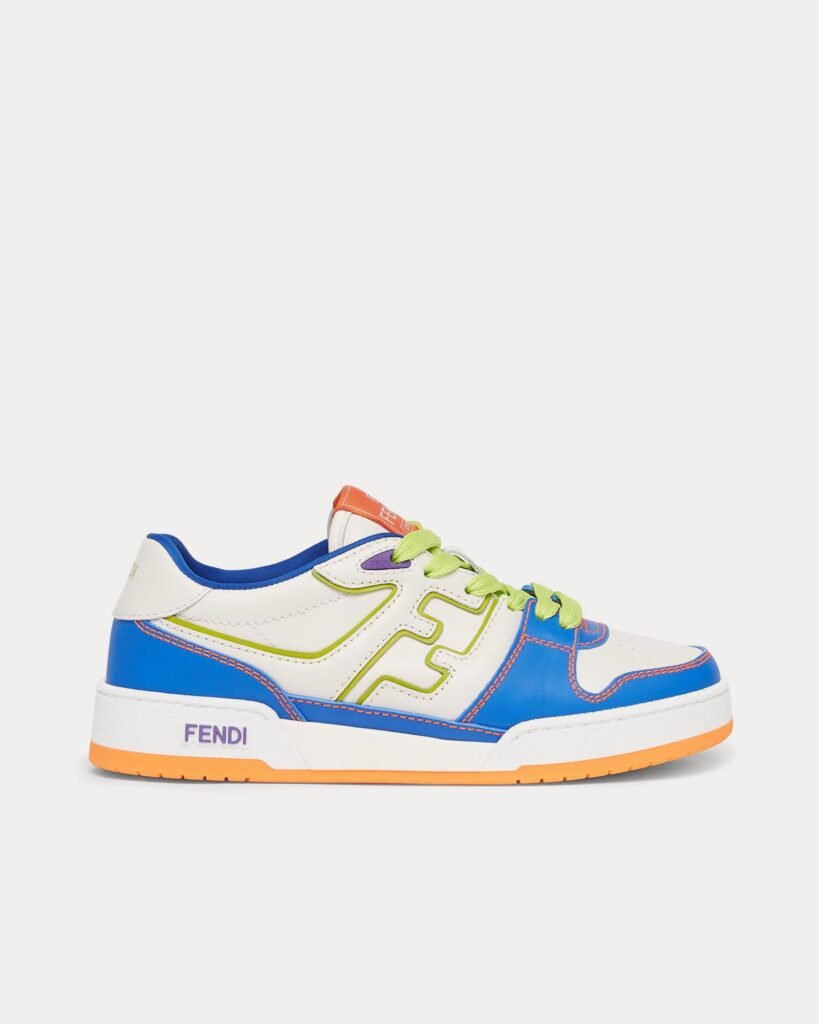 Baskets basses Fendi Match en cuir multicolore