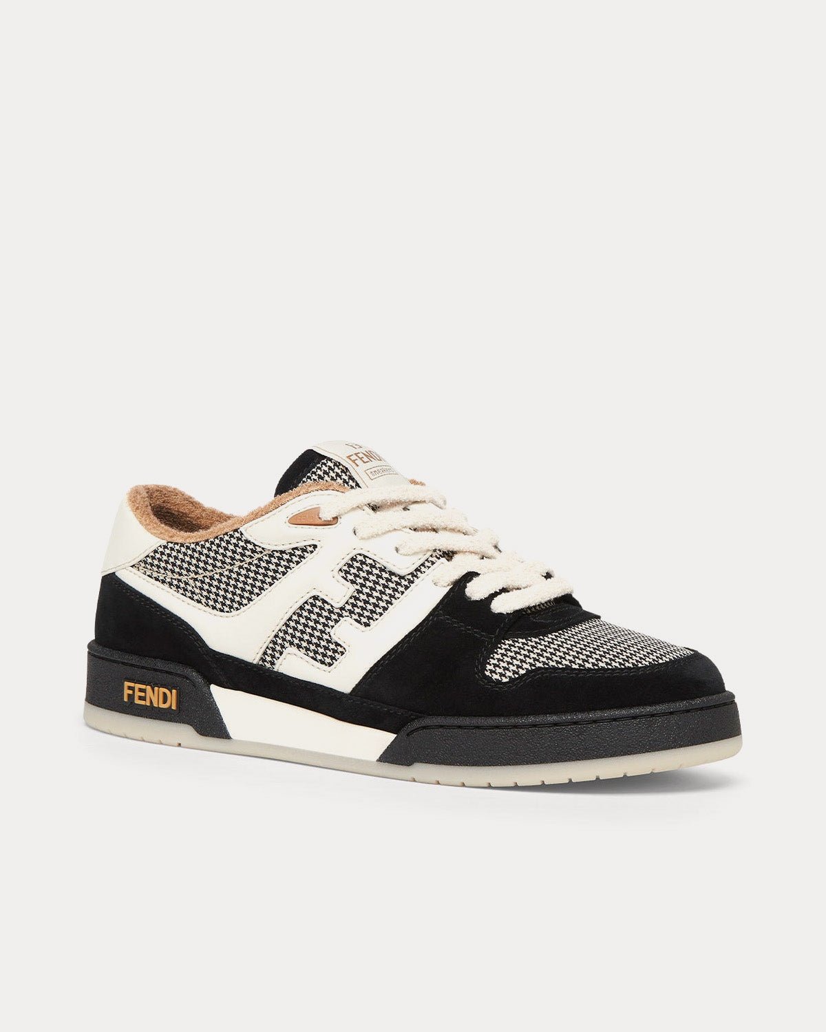 Baskets basses Fendi Match en daim noir