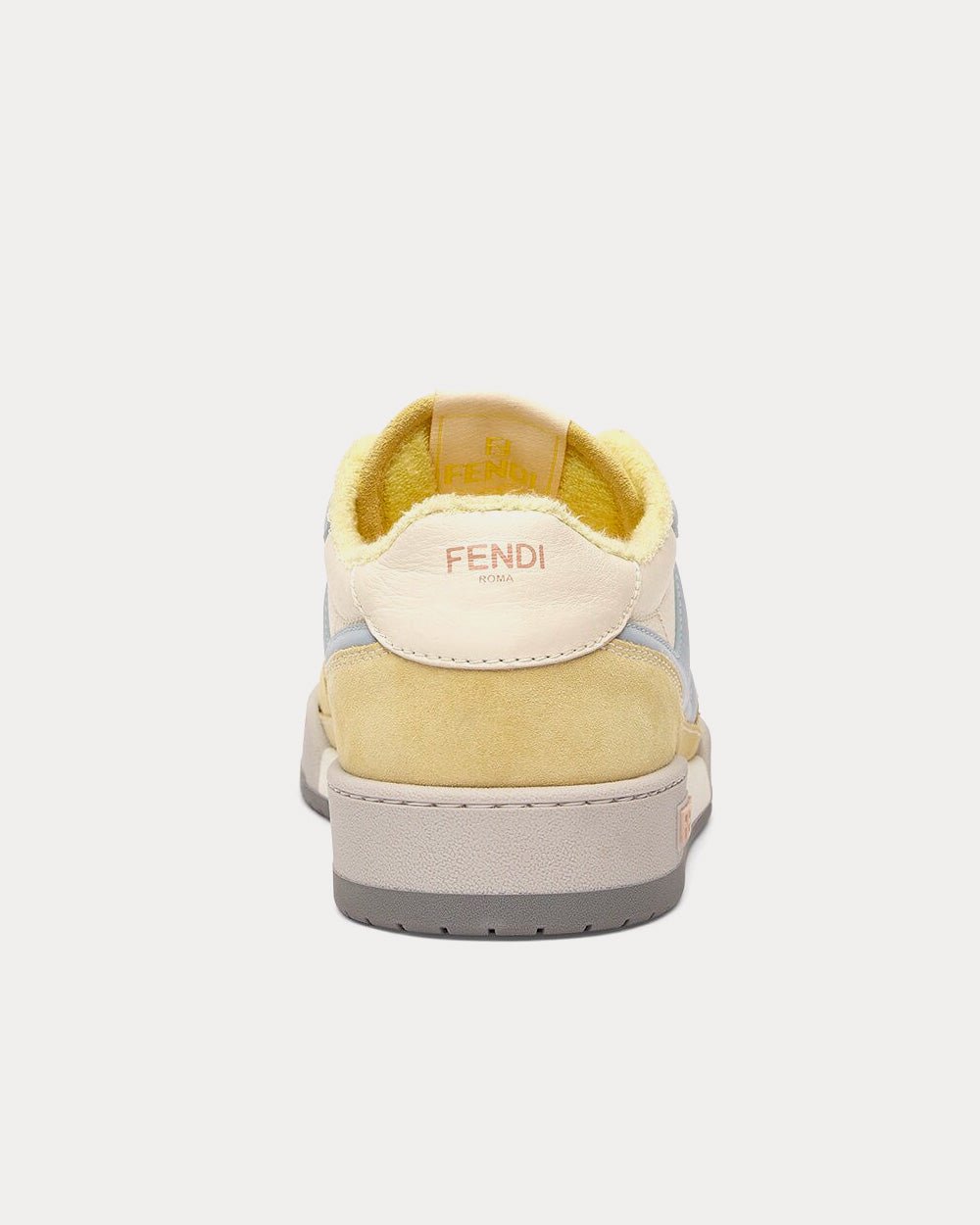 Baskets basses Fendi Match en daim jaune – Image 4