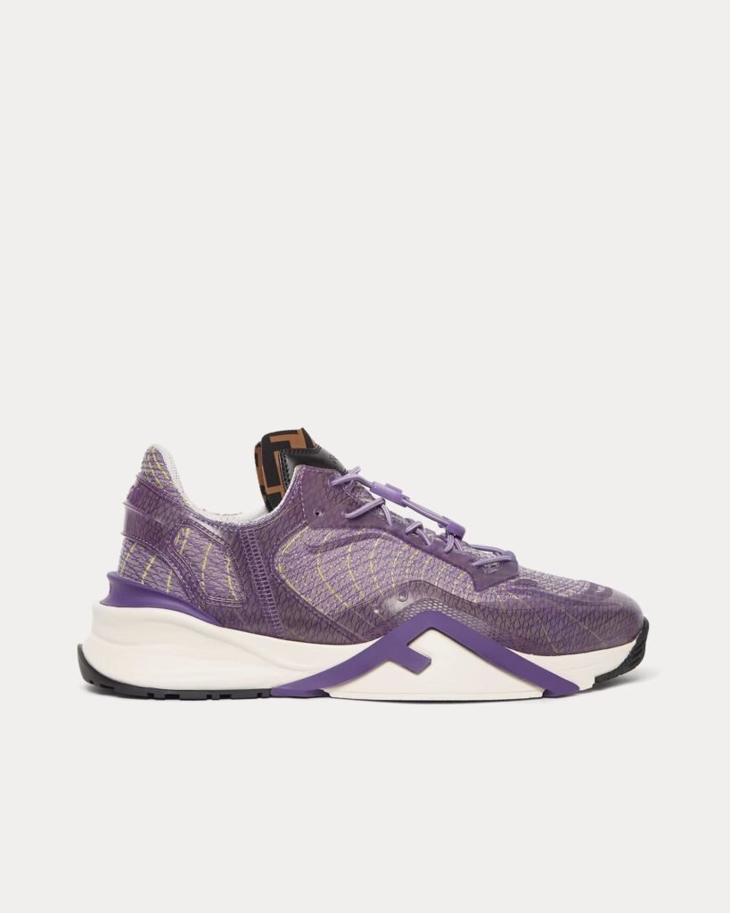 Baskets basses Fendi Flow en tissu lilas