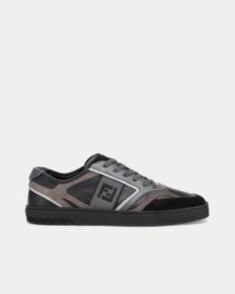 Baskets basses Fendi Step en cuir noir