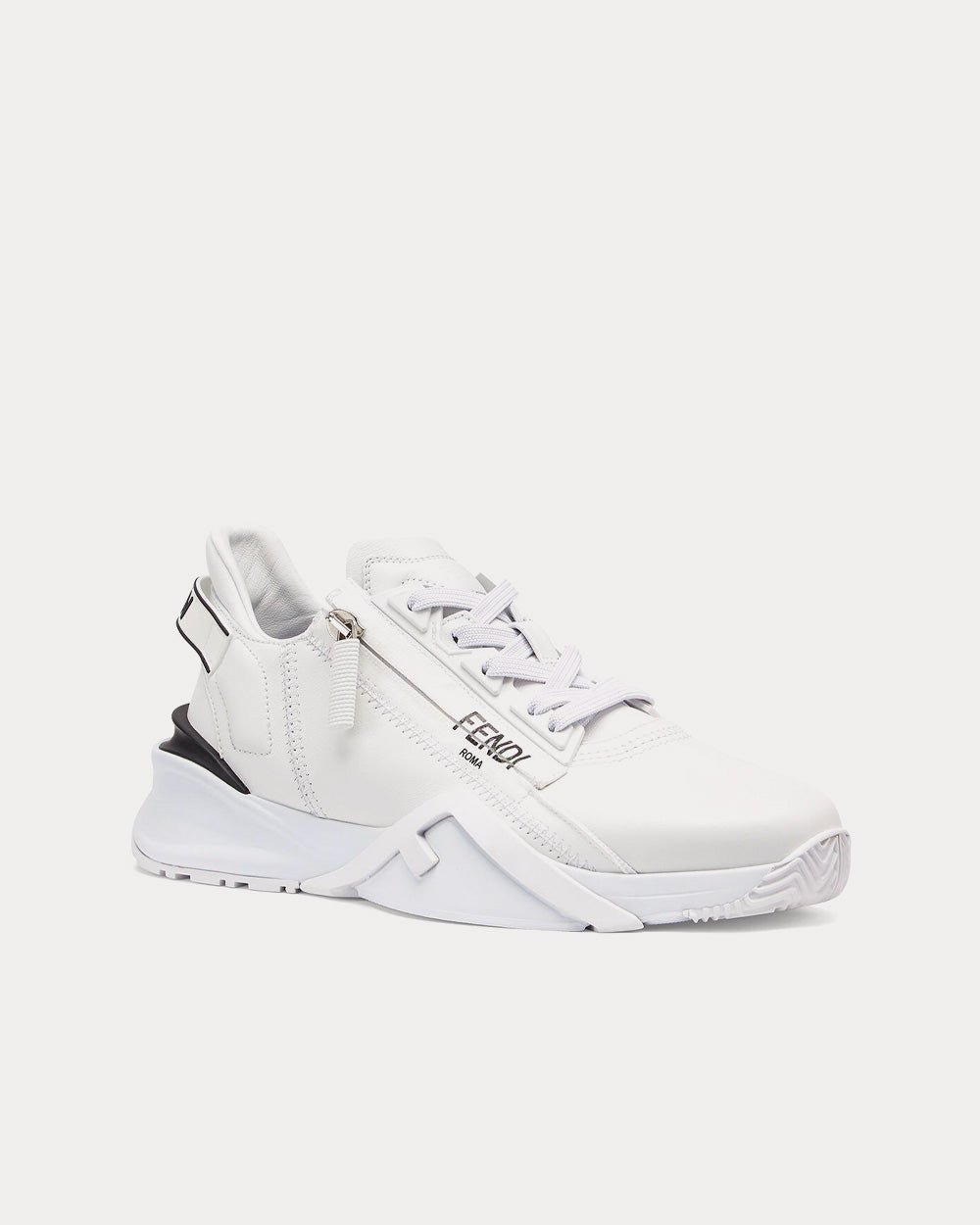 Baskets basses Fendi Flow en cuir blanc – Image 3