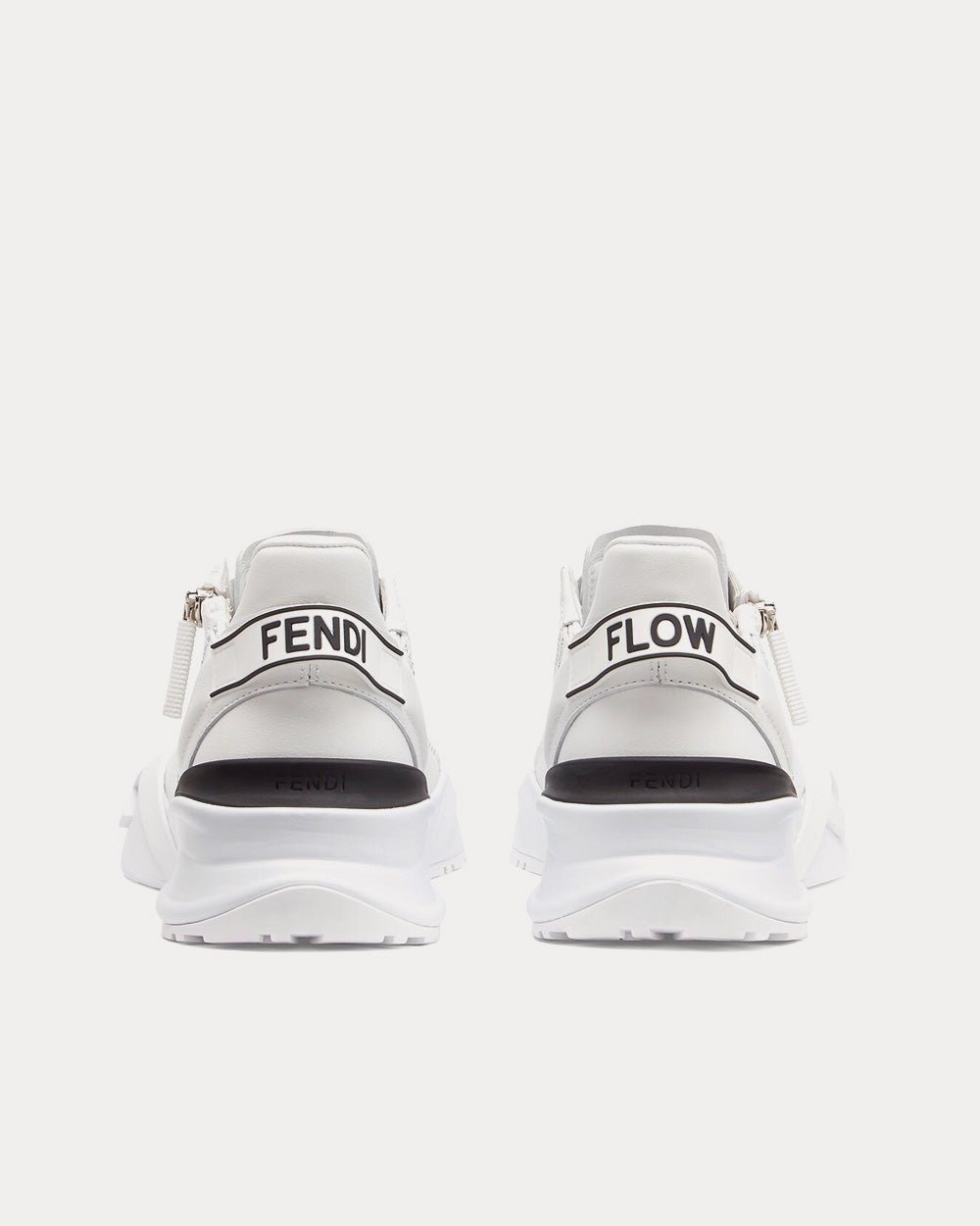 Baskets basses Fendi Flow en cuir blanc – Image 4