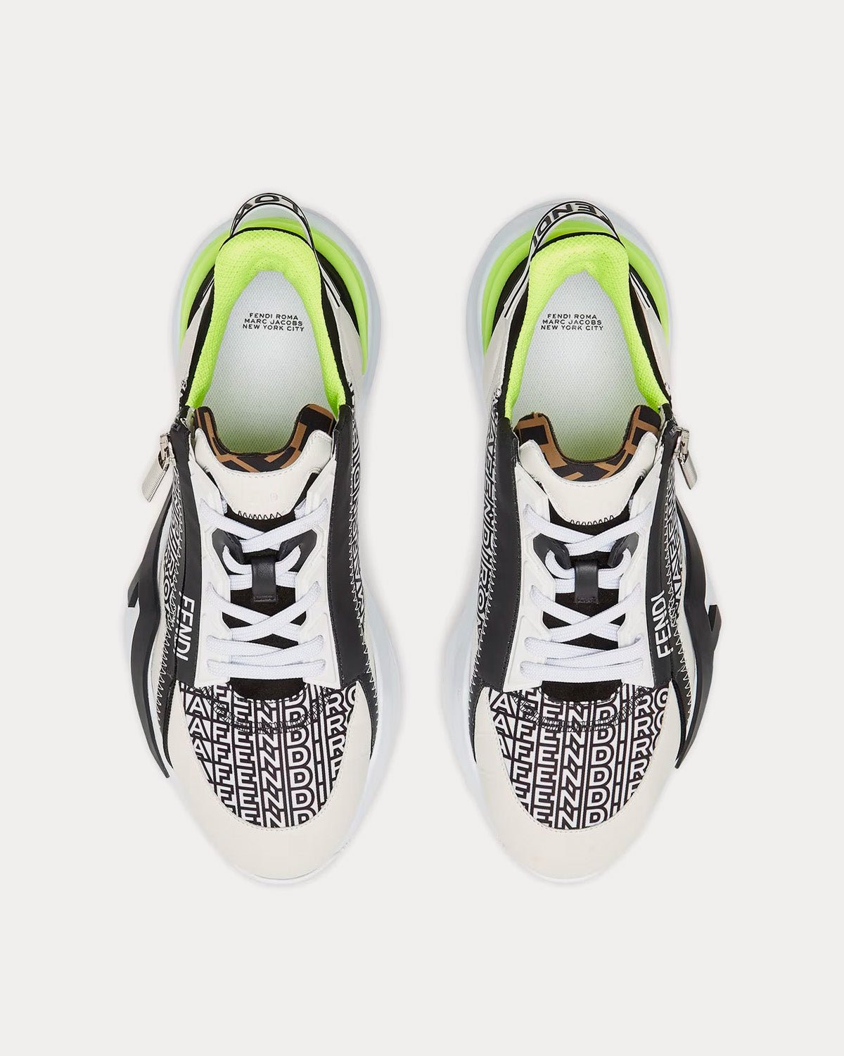Baskets basses blanches en nylon Fendi by Marc Jacobs Flow – Image 2