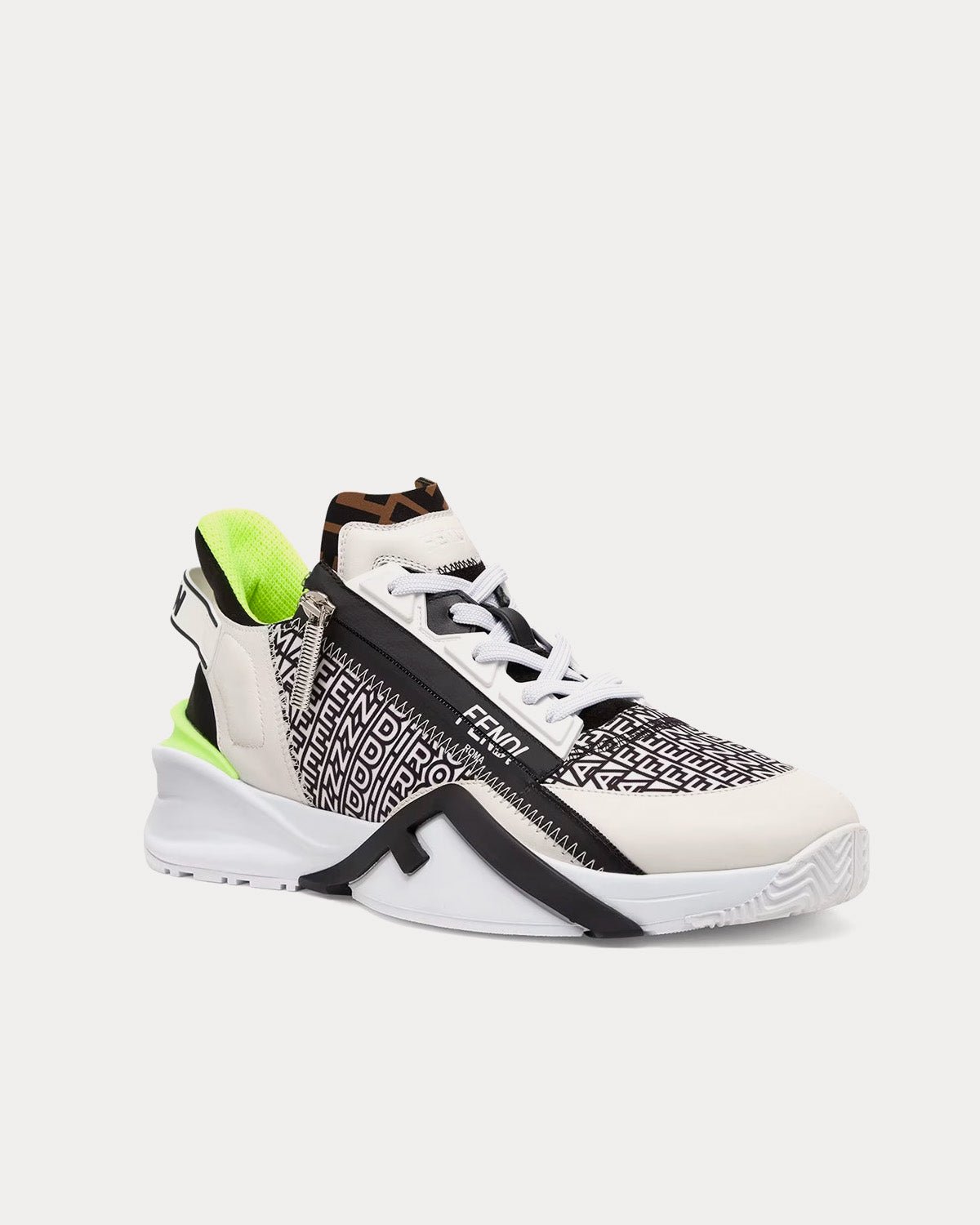 Baskets basses blanches en nylon Fendi by Marc Jacobs Flow – Image 3
