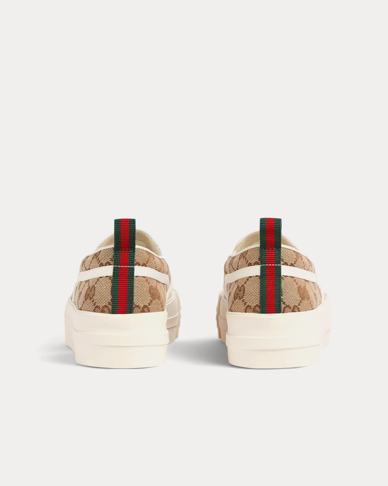 Baskets à enfiler Gucci en toile GG beige/marron foncé – Image 4