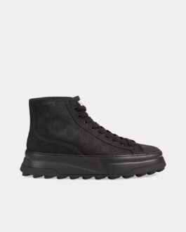 Baskets montantes noires en toile Gucci GG Original