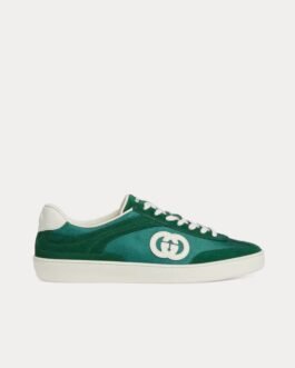 Baskets basses Gucci G75 en daim vert
