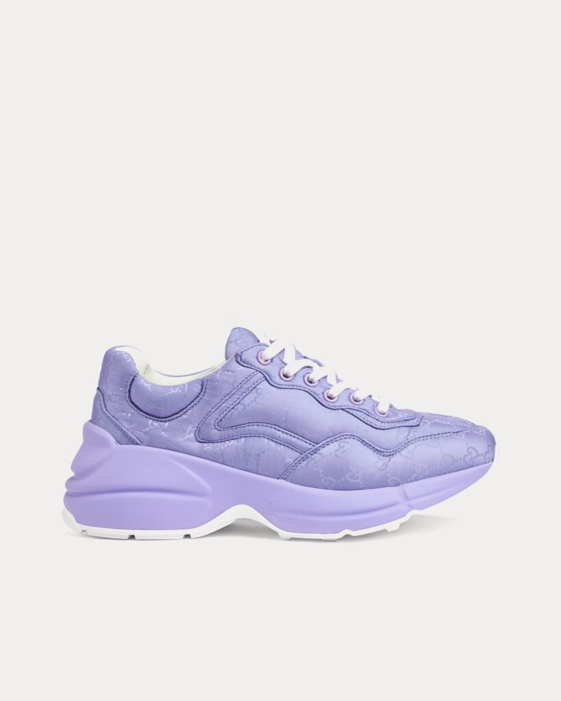 Baskets basses Gucci Rhyton GG en nylon lilas