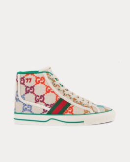 Baskets montantes Gucci Tennis 1977 en lin GG