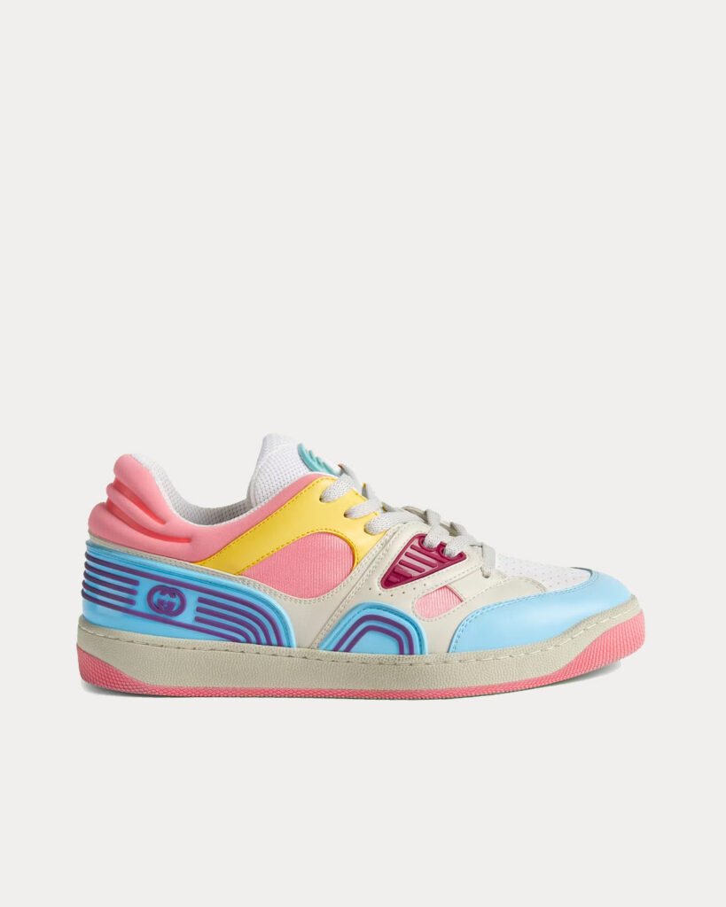 Baskets basses Gucci Basket Demetra bleu clair