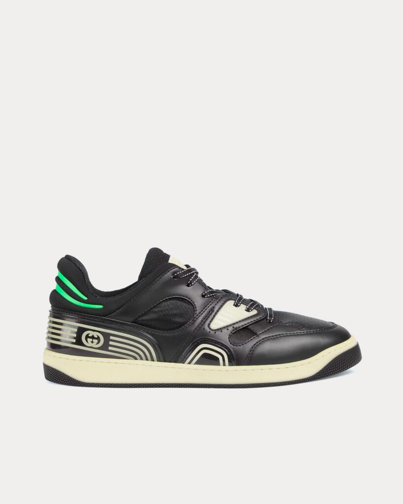Baskets basses noires Gucci GG Basket « Glow in the Dark »