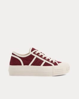 Baskets basses en toile Gucci Chunky GG Rosso Ancora