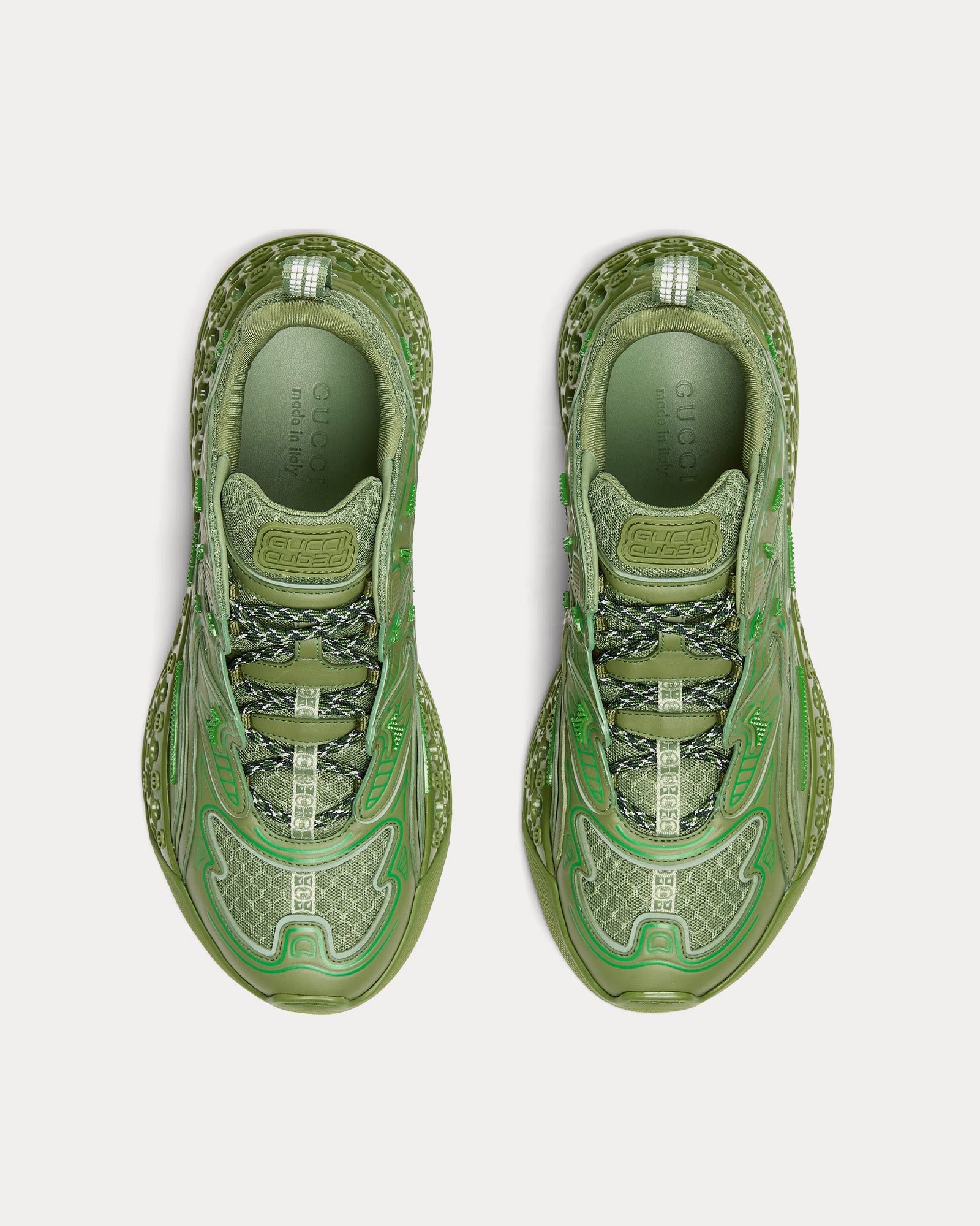 Baskets basses Gucci Cub3D Demetra vertes – Image 2