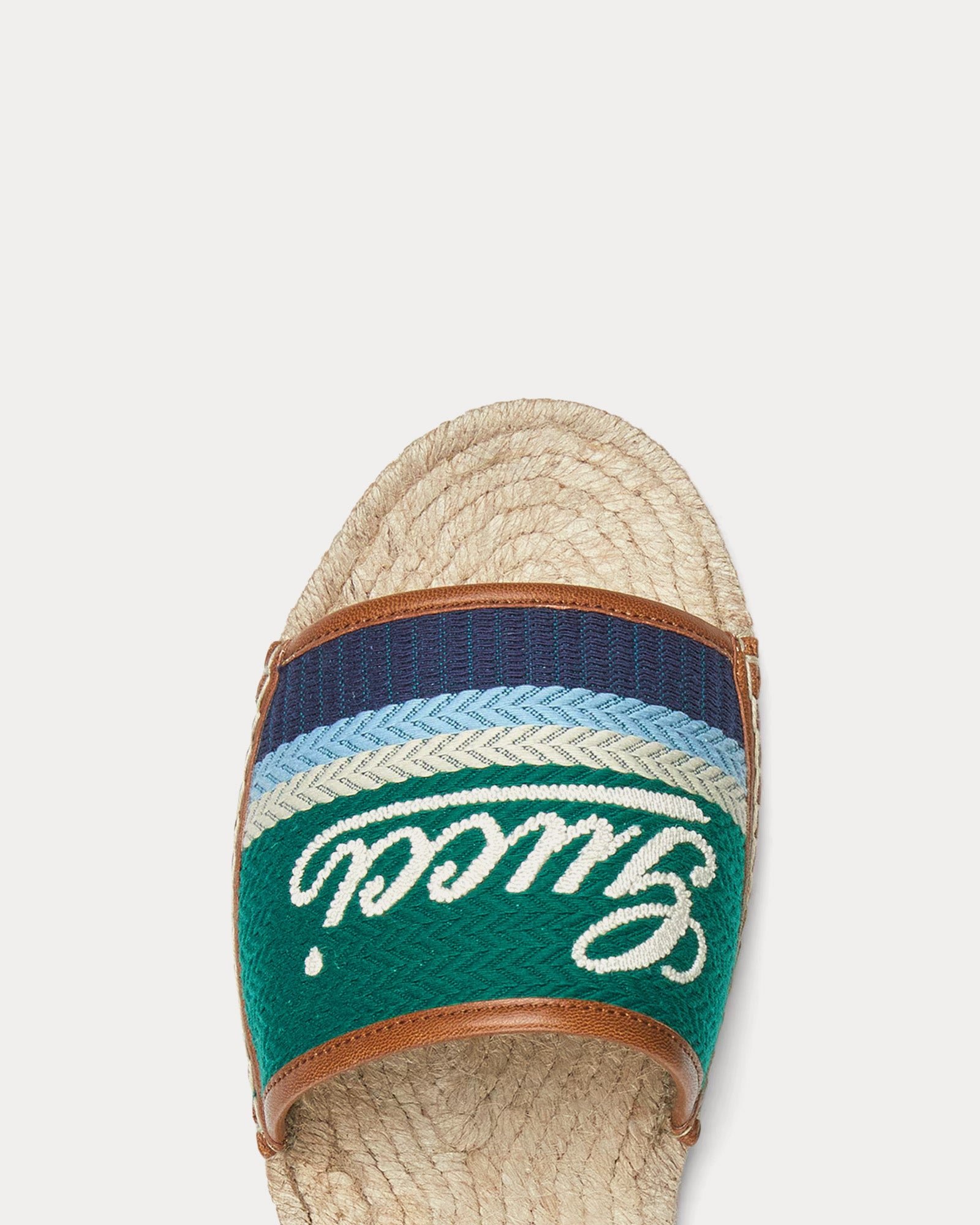 Espadrille Gucci avec inscription Gucci verte/multicolore – Image 5