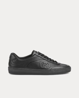 Baskets basses Gucci G75 en cuir noir