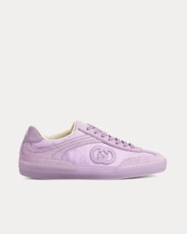 Baskets basses Gucci G75 en daim lilas