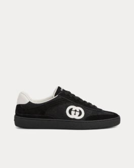 Baskets basses Gucci G75 en daim noir
