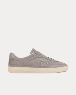 Baskets basses Gucci G75 en daim gris