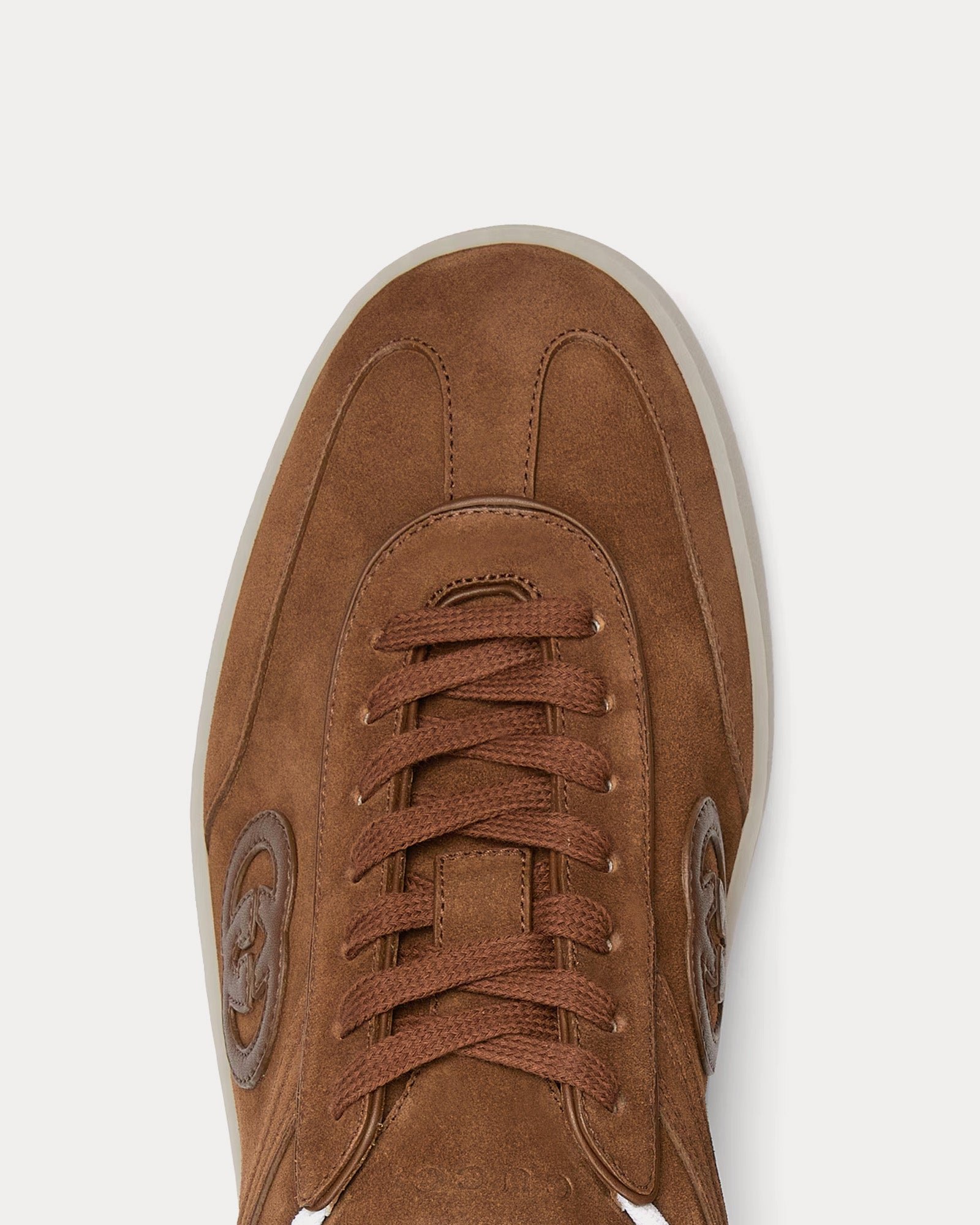 Baskets basses Gucci G75 en daim marron clair – Image 5