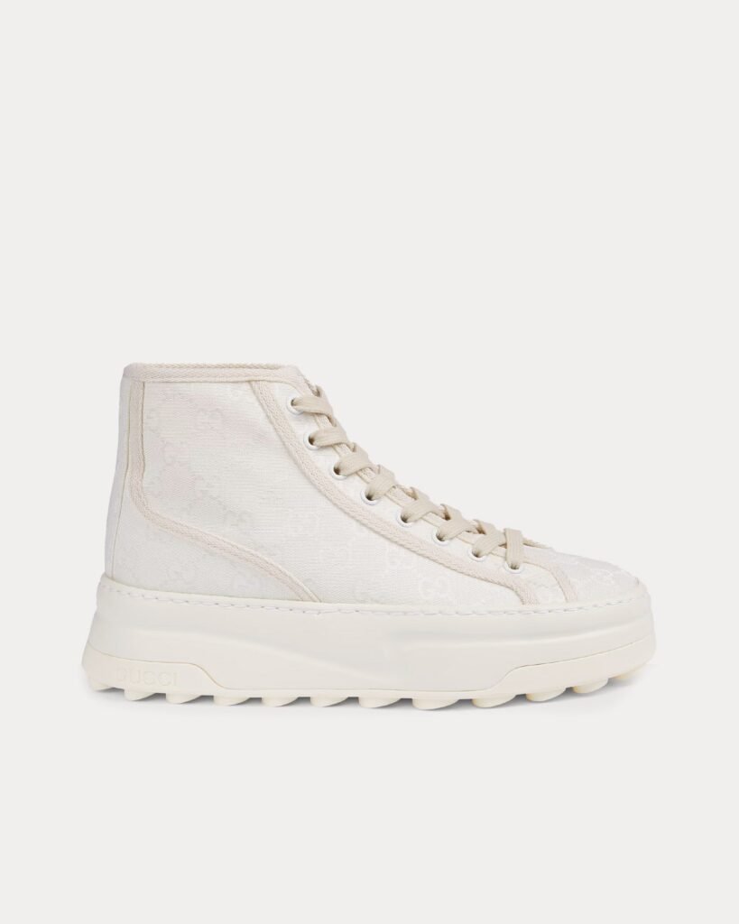 Baskets montantes blanches en toile GG Original de Gucci