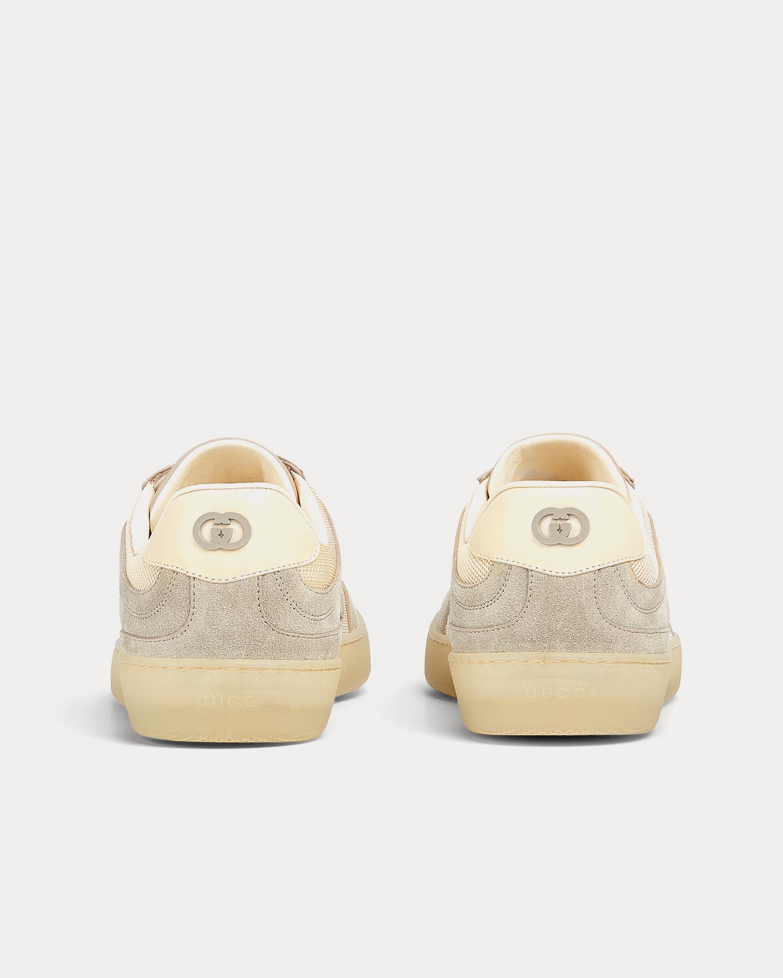 Baskets basses Gucci G75 en daim couleur avoine – Image 4