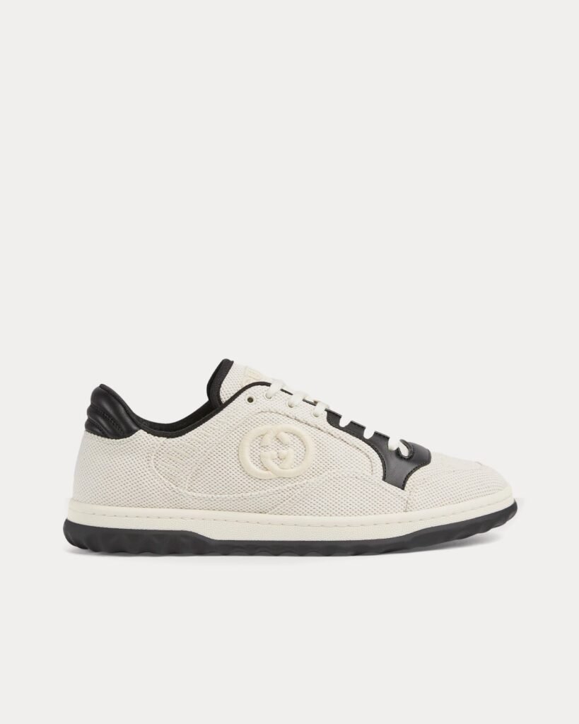 Baskets basses Gucci MAC80 en toile beige/noir