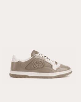 Baskets basses en cuir gris Gucci MAC80