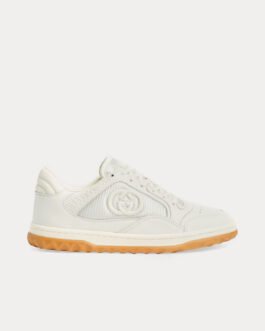 Baskets basses en cuir blanc cassé Gucci MAC80