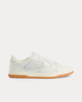 Baskets basses en cuir blanc cassé Gucci MAC80
