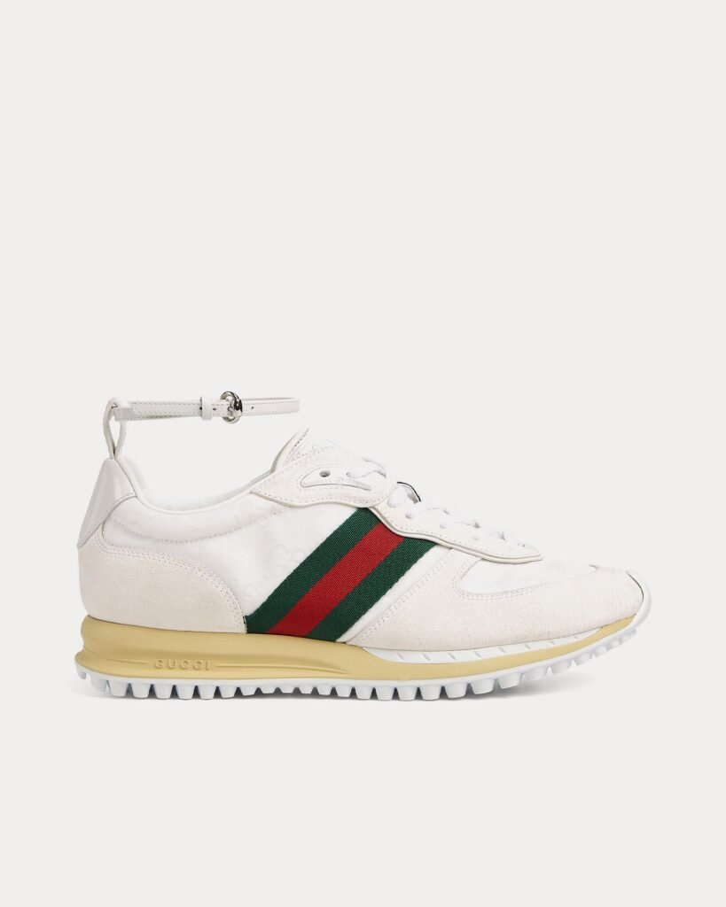 Baskets basses blanches Gucci Re-Motion en nylon GG