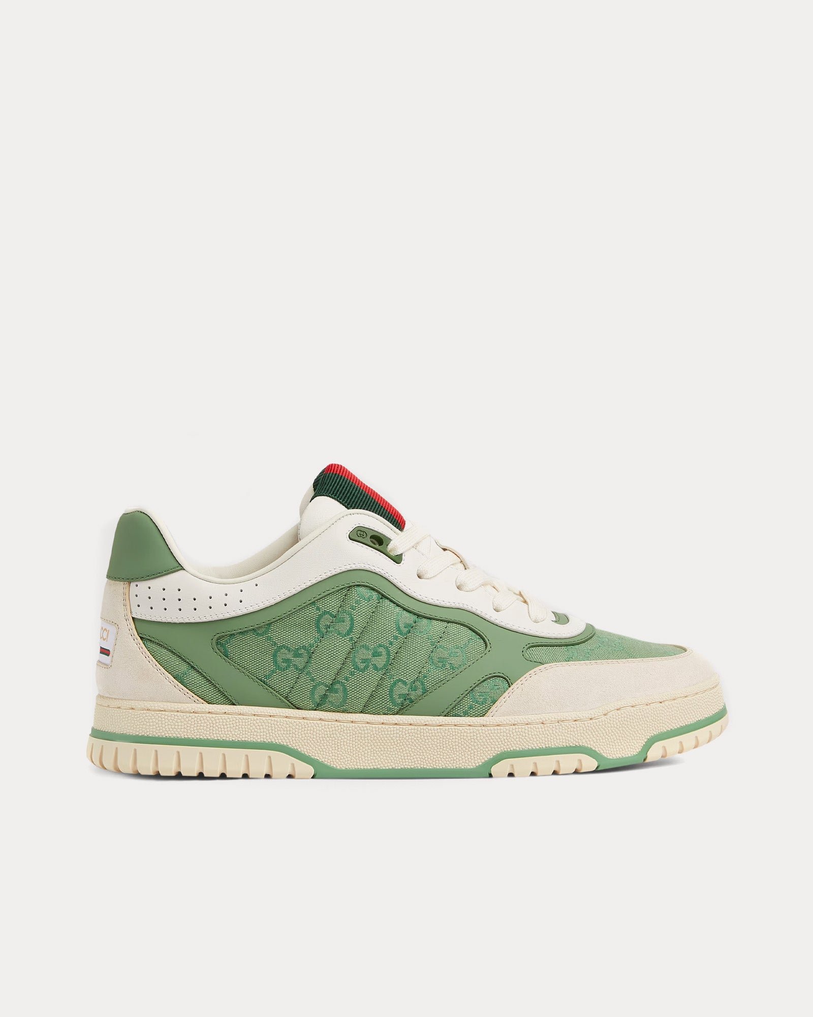 Baskets basses Gucci Re-Web avec toile GG vertes