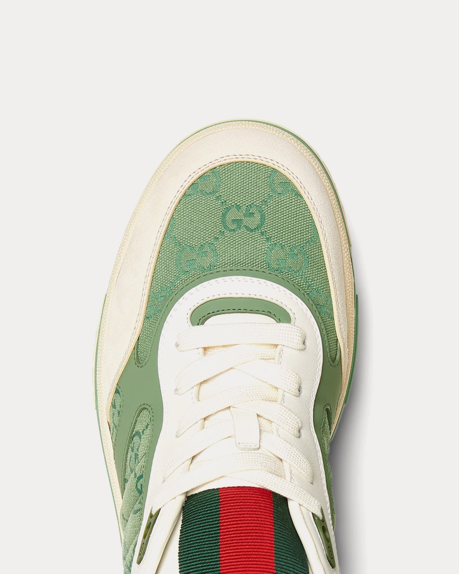 Baskets basses Gucci Re-Web avec toile GG vertes – Image 5