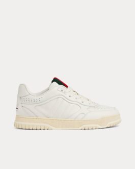 Baskets basses blanches en cuir Gucci Re-Web