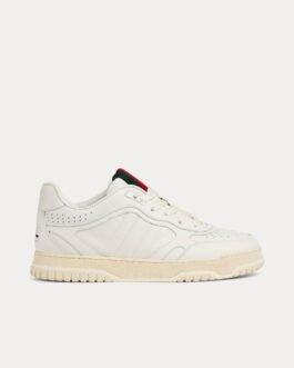 Baskets basses blanches en cuir Gucci Re-Web