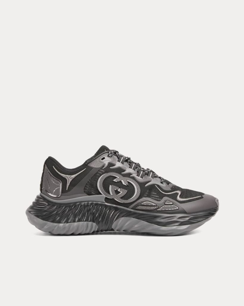 Baskets basses noires Gucci Ripple Mesh