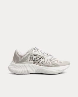 Baskets basses Gucci Ripple Mesh blanches/grises